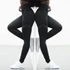 Wholesale fashion lady Tight Sports Running Legging Women's High Waist Print Yoga Leggings Solid Color Black Fitness Trousers