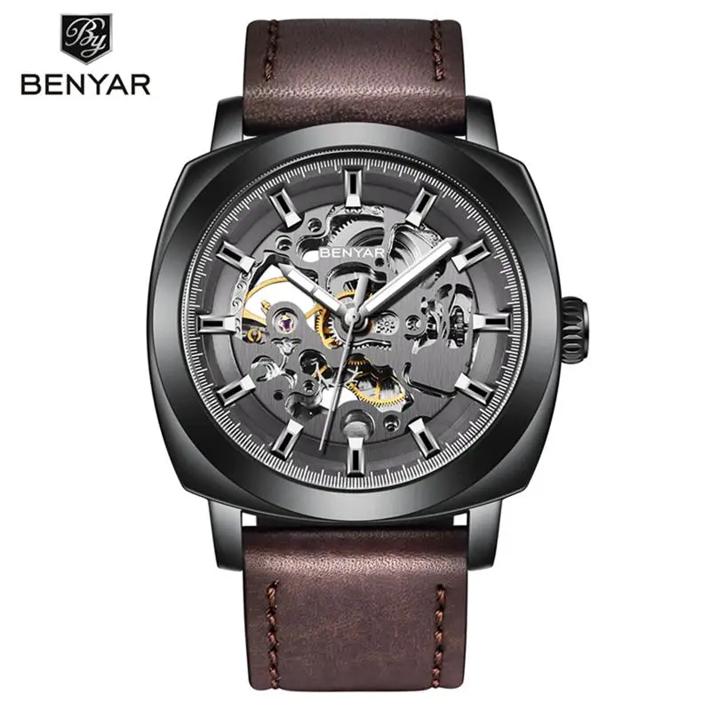 

BENYAR BY-5121Men Automatic Mechanical Watch 2019 New Fashion Simple Business Waterproof Sport Clock, 6 colors