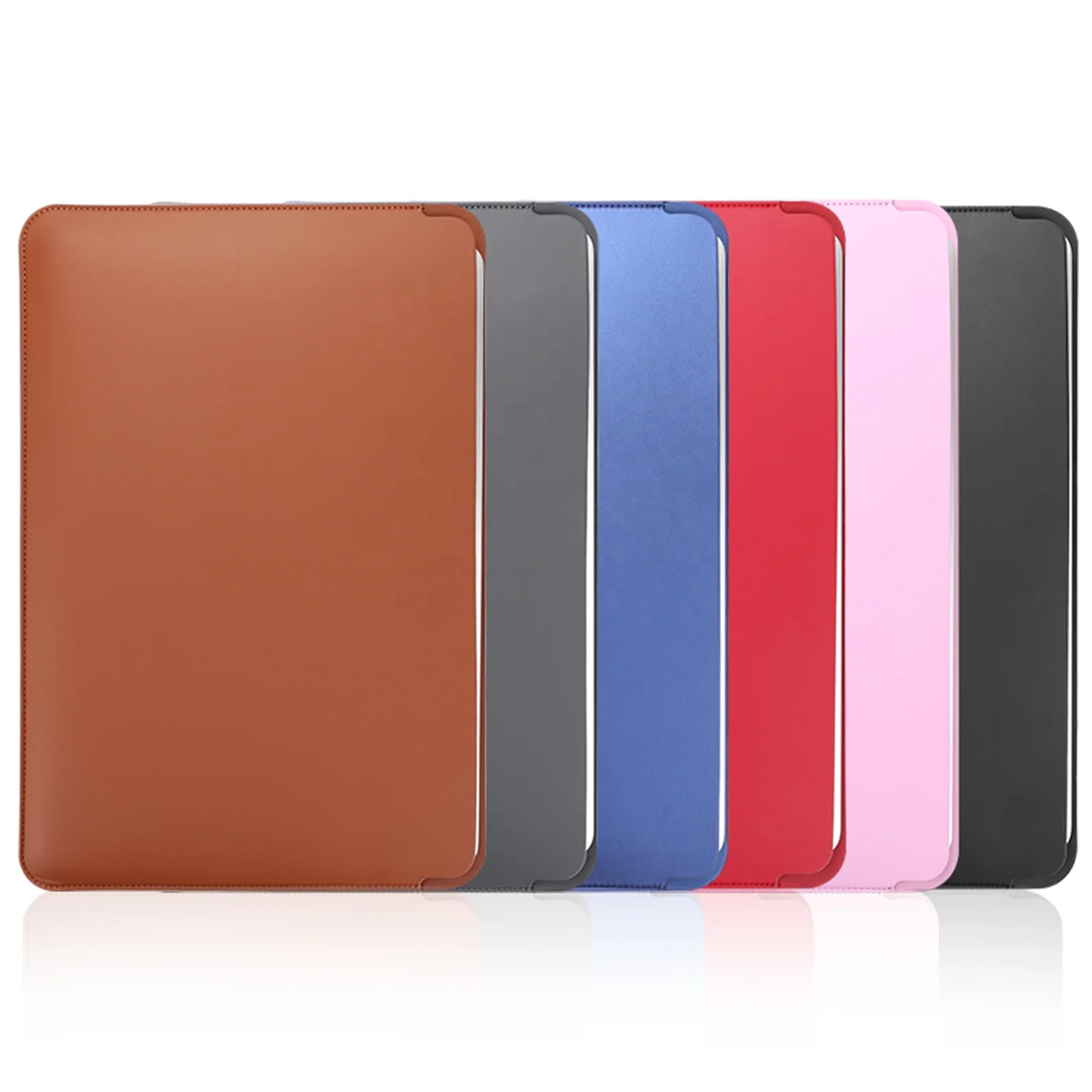 

PU Leather Sleeve Case Skin Cover for Apple MacBook Pro MacBook Air 13", Black, grown, red, gary, pink, blue