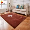 Coffee Color American Style Plain Fluffy Area Carpets for Study Room