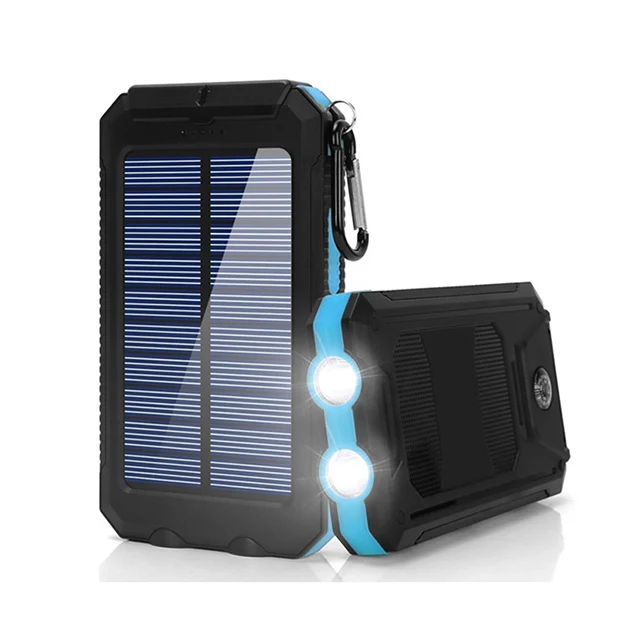 

8000Mah Usb Charger Outdoor Portable Power Bank Electronics Camping Cheap Solar Powerbank, Black,blue,yellow,green