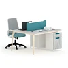 foshan office table white computer desk with file cabinet