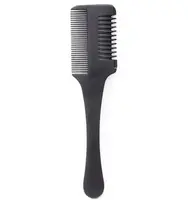 

Black Salon Hair Comb razor Double-side Plastic Fashion Hair Cutting DIY Thinting Comb