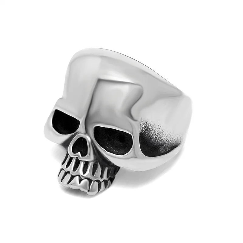 

Fashion finger ring design men vintage skull style ring 925 sterling silver