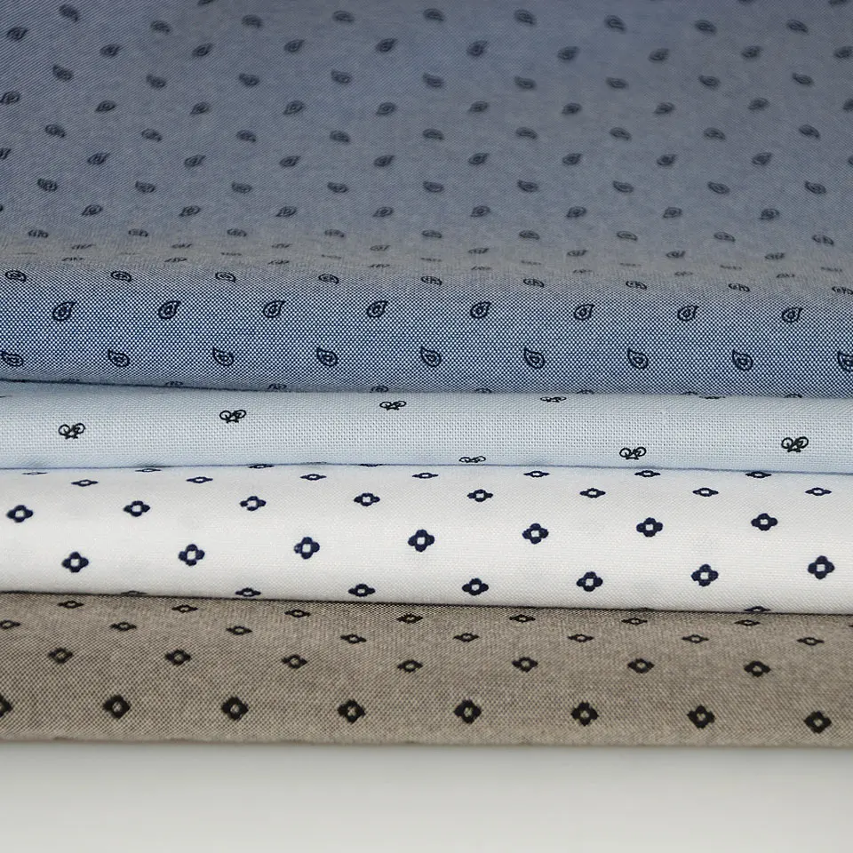 Wholesale Price Chinese Manufacturer Pot Star Design CVC Denim Printed Fabric