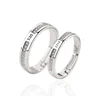 Sterling Silver925 Engagement Rings Chinese Love Message 520 Wedding Rings Luxury Platinum Plated Jewelry