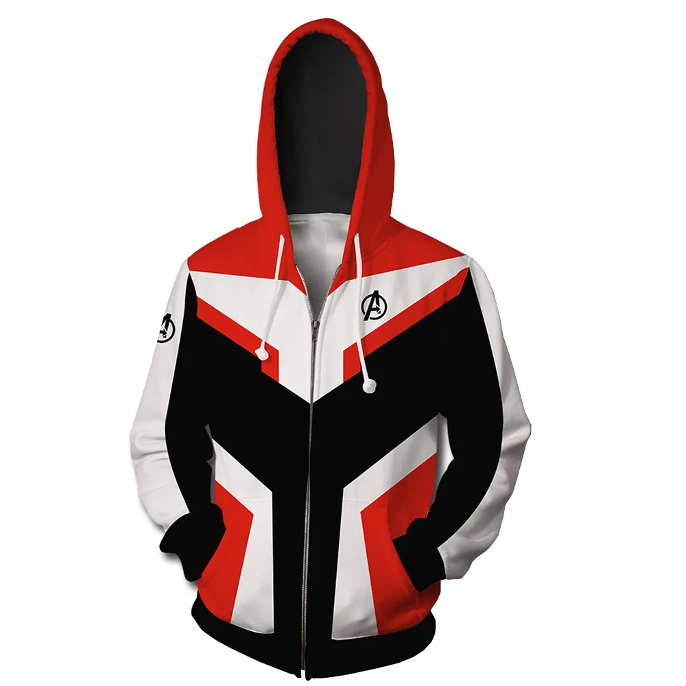 

walson Avengers 4 Quantum Realm Sweatshirt Marvel 3D Print Zipper Endgame Hoodies, Colors