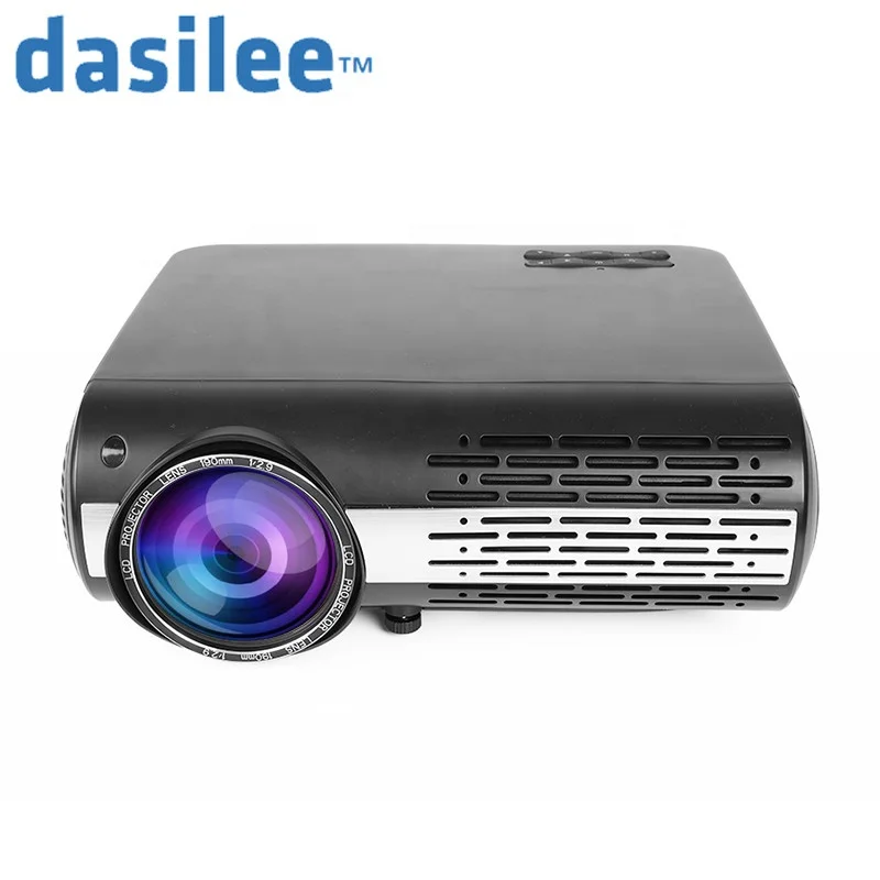 

Dasilee full HD LCD lamp projector native onn 1080p digital home projector, Black or white