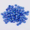 OP50 Sea Blue Eye Synthetic opal Cabochon 6mm Eye Opal