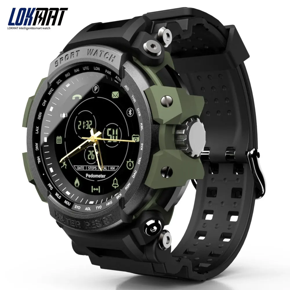 

LOKMAT Smart Watch Phone IP68 Waterproof for Real-time Record Stopwatch Call SMS Notification for Android IOS