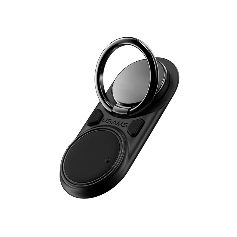 

USAMS US-ZJ044 Decompression Finger Zinc Alloy Grip Stand Mobile Phone Ring Holder, Black /white