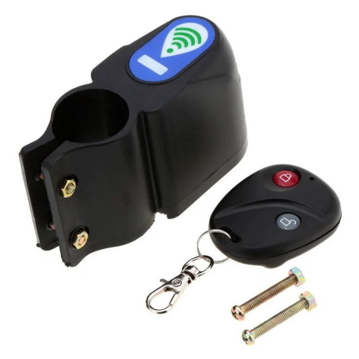 

Siren Lock Anti-theft Bicycle Password Security Electronic Bike Alarm Wireless Remote Lock, Black