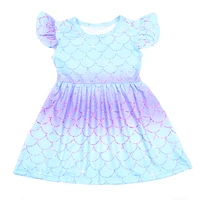 

Flutter sleeve baby dress 2019 hot sale girls frocks baotique dresses for children
