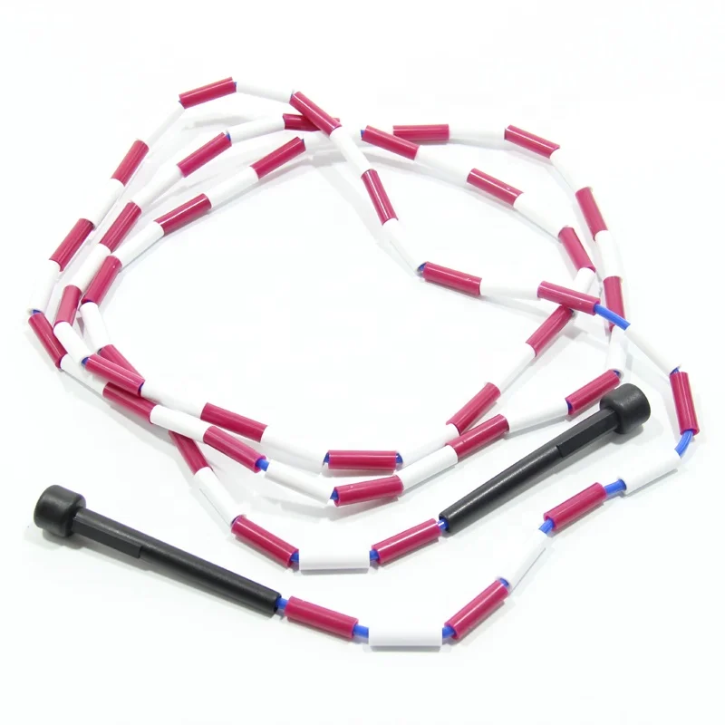 

Kids Children Soft Plastic Beaded Segmented Jump Rope ABS Handle Tangle Skipping Rope for Keeping Fit Training Workout