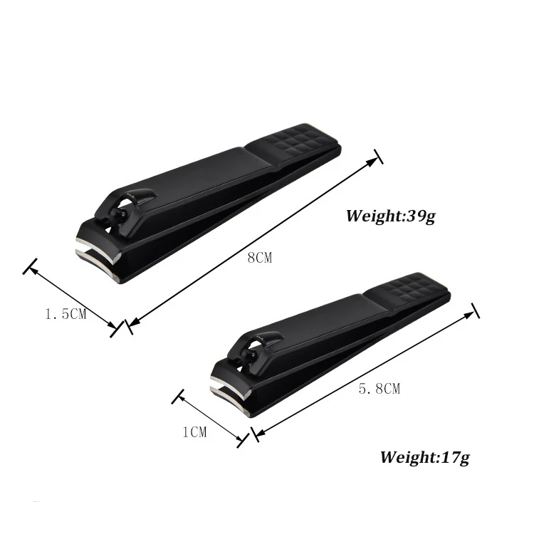 

Latest Design Stainless Steel Black Toe Cutter Kit Finger Nail Clipper