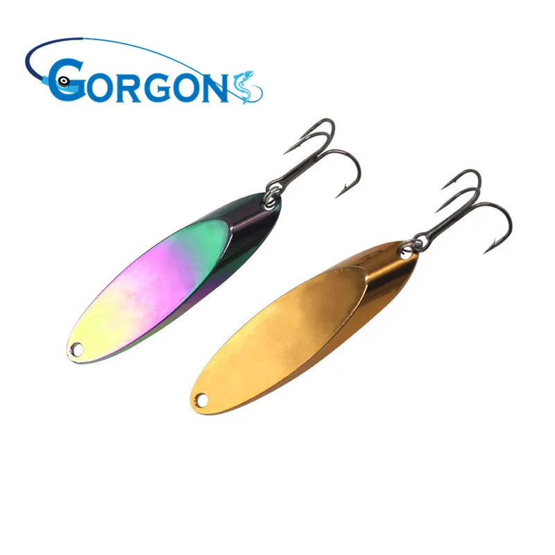 

Gorgons 80mm 40g OEM Spoon bait Saltwater-proof Electroplate fishing lure big large huge fishing spoon lure, Vavious colors