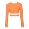 Wholesale Neon Orange Bandage Mujer Womens Crop Top