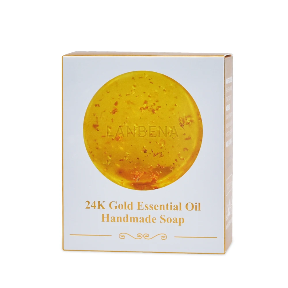 

LANBENA 24 K Gold Natural Seaweed Acid Handmade Soaps Deep Cleansing Moisturizing Nourishing Whitening Anti-wrinkle Facial Care