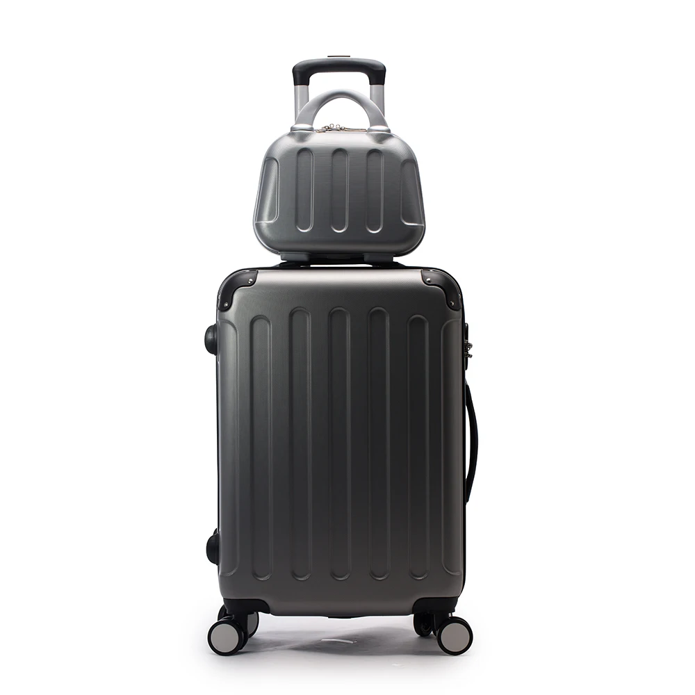 

High-end waterproof 3 pc set luggage trolley bags with various size carry on abs luggage, Customized