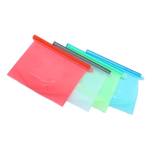 Image of Kitchen Silicone Food Reusable Storage Freeze fresh Bags