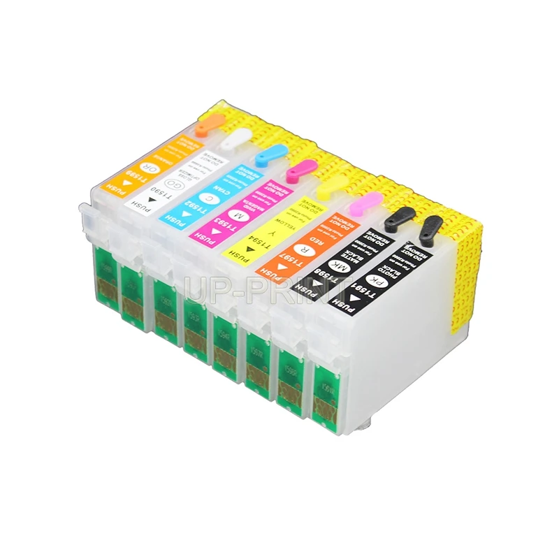 

8COLORS Refillable Ink Cartridge COMPATIBLE For Epson 1900 R1900 CISS CIS T0870 T0871 T0872 T0873 T0874 T0877 T0878 T0879