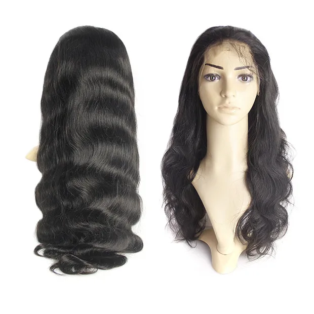 

GS Virgin Hair Cosplay Wig For Women Wholesale Full Lace Wig Brazilian Human Hair, Natural color #1b