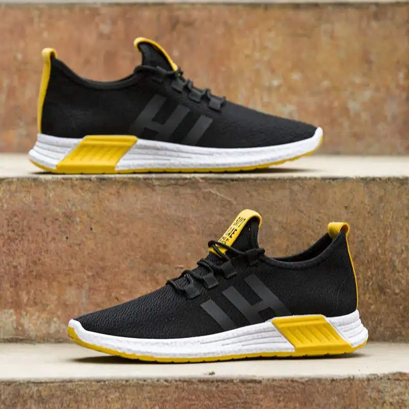 

Wholesale men hot sale casual sport shoes fashion Running Shoes, Yellow, red ,black