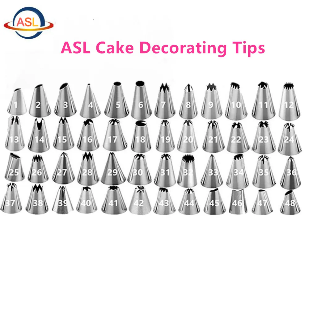 

Stainless Steel Cake Piping Icing Nozzles Tips Cake Decorating Tools Cupcake Supplies Kit Pastry Baking Tools Tip Set Wholesale, Silver