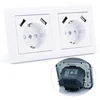 USB steckdose EU wifi smart plug decorative usb charger LEISHEN 9633B 250V 16A 2 gang