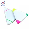 2017 New design triangular 3 colors highlighters with silk printing logo