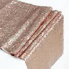 Hot Sale Fancy High Quality Rose Gold Sequin Table Runner for Wedding
