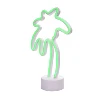 Factory Price Custom Mini LED Christmas Sculpture Palm Tree Neon Night Light With Holder Base For Bedroom Bedside