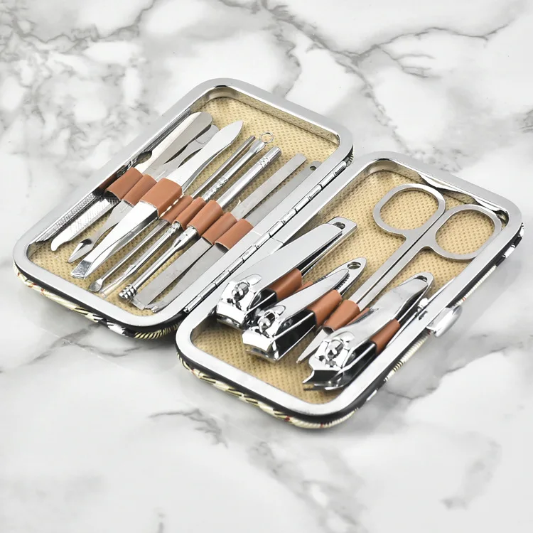 
multi-function 12-piece decoration tool Nail Care Cutter Cuticle Clipper Pedicure Kit nail clippers hand tool sets 