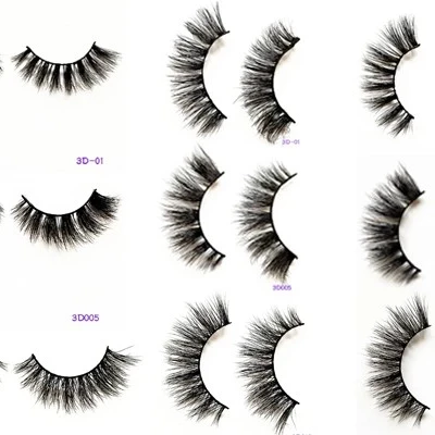 

Mix styles eyelashes 3D mink eyelash wholesale strip lashes, Black