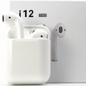 i12 Tws 2019  Wireless Earphones True Touch control Earbuds 3D Stereo Sound & Charging case for iPhone& Android phone