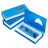 3d mink lashes blue custom package with private label eyelash box 100% real mink fur eyelashes