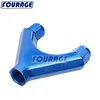 Dual Fuel Pump Surge Tank Billet Aluminum Y Block Adapter Splitter Fitting