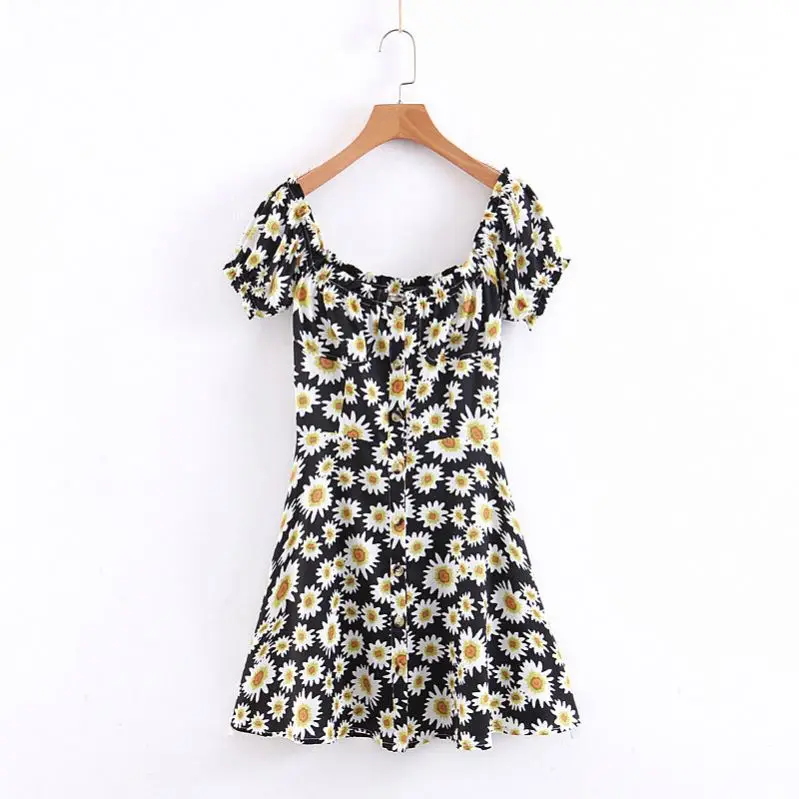 

New spring women's fashion one shoulder short sleeve two printed dress, As picture