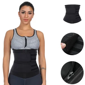 Double Belt Waist Trainer Latex  Belt For Women Supporting Customize  Private Label Logo
