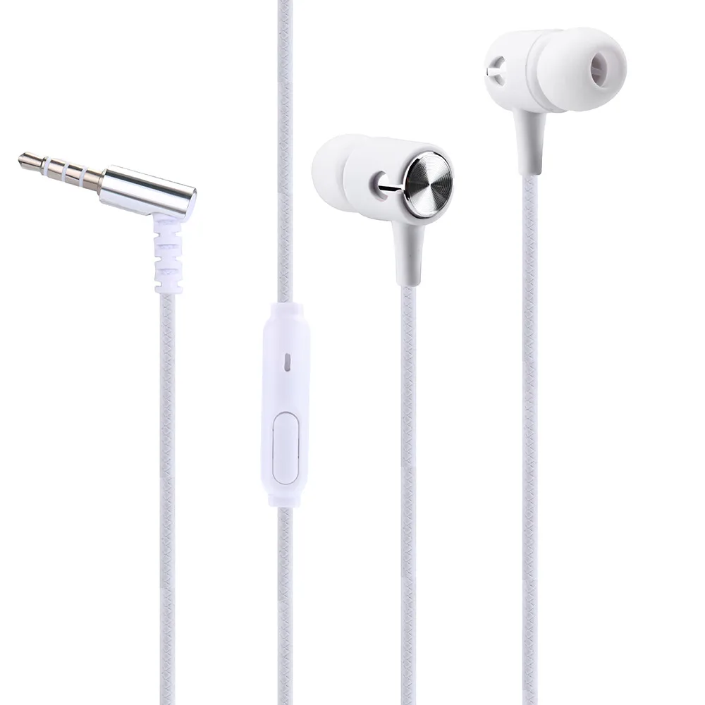 

Universal 3.5mm In-Ear Stereo Earbud Earphone Headset with MicFor Cell Phone PC Stereo Microphone Headset for Samsung Iphone