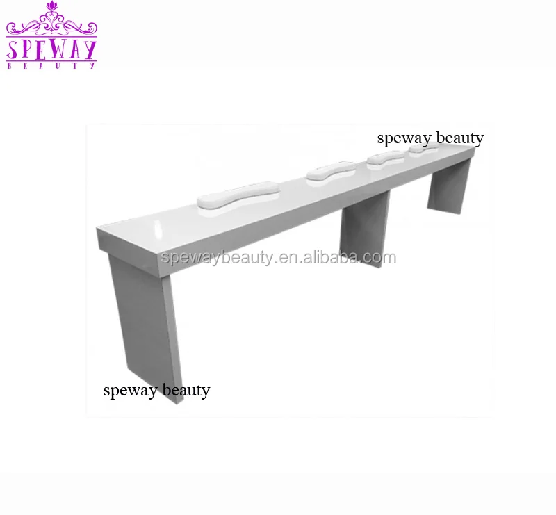 
New European Morden white nail bar table for customized 