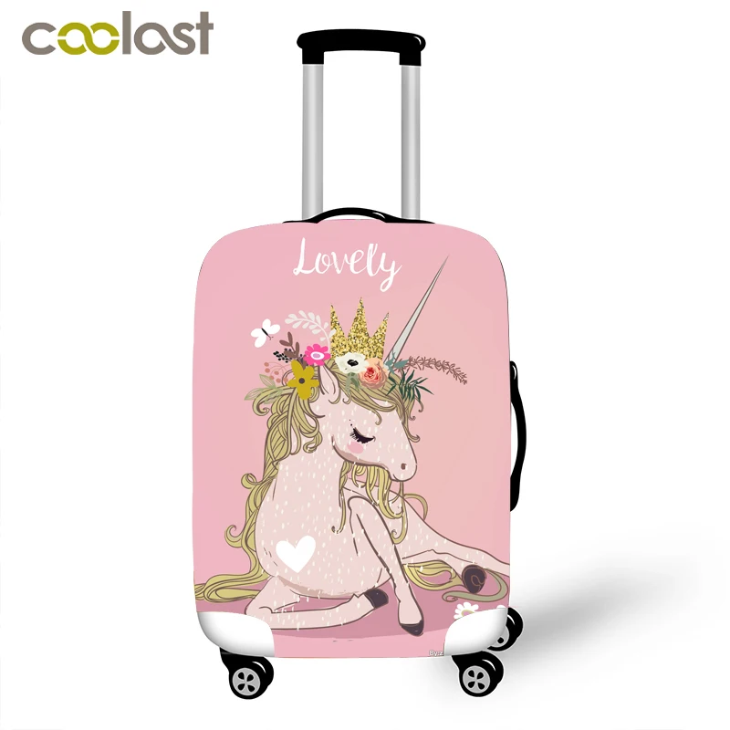 

COOLOST New Unicorn Print Dustproof Elastic Travel Valise Suitcase Covers Fashion Luggage Protective Cover