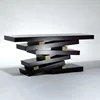 Unique design gold black wood console table