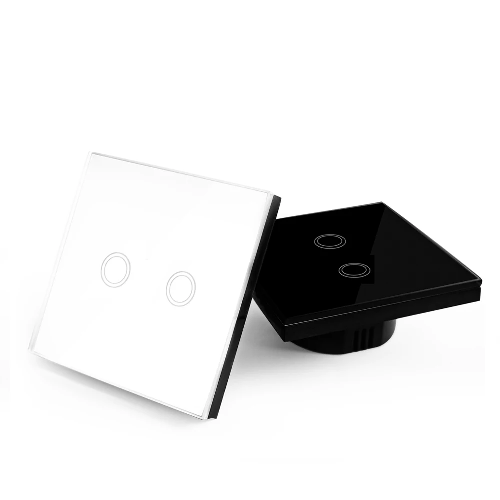 
Touch Switch White Crystal Glass Panel Wall Switches Touch Control Switch EU Standard 1gang 1way 