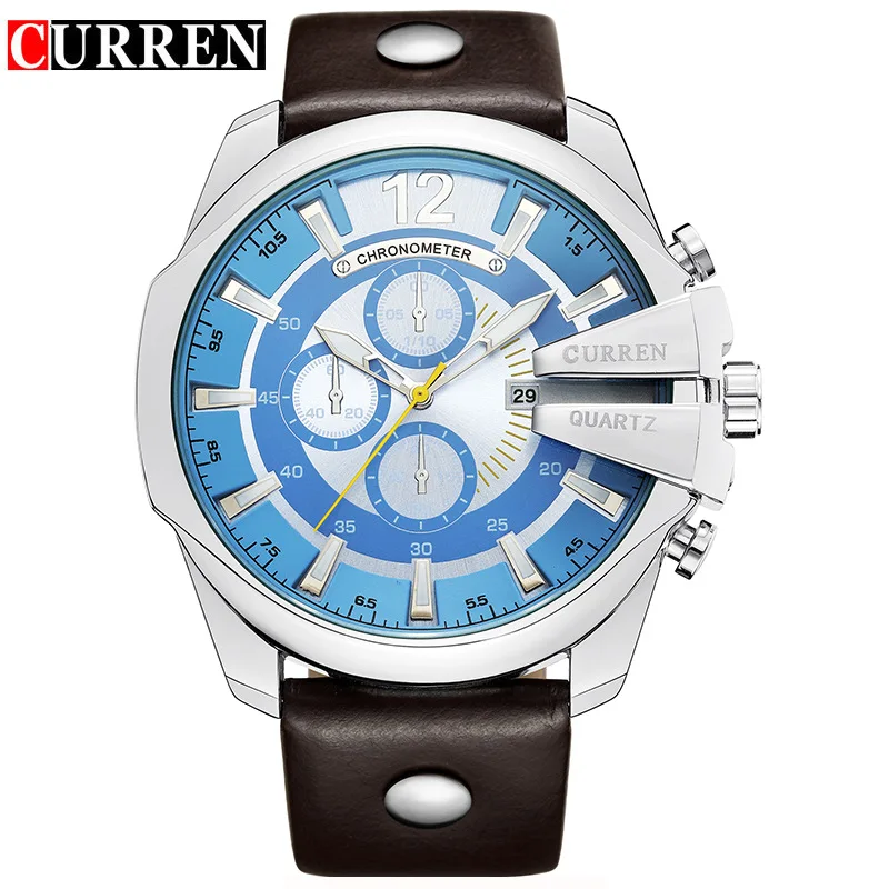 

Montre Homme Curren Relogio CURREN 8176 Watch Top Brand Luxury Waterproof Leather Watches Quartz Men CURREN Male Wristwatch, Black;brown;rose gold;black&white