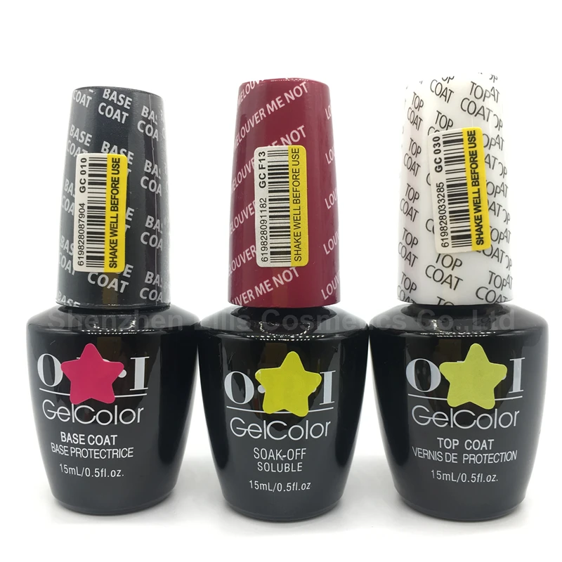 

American cosmetic brands O.P Nail Gel Polish bright uv gel colors nails gel with 15ml bottles