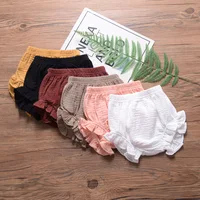 

baby summer muslin cloth newborn girls organic cotton shorts bloomers