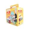 Cute Creative Corrugated Carton Paper Gift Packaging Box,Custom Made Shaped Collapsible Cardboard Toy Box with Carry Handle