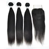 Natural Black Straight 2 Bundles Brazilian Human Hair Weaving Remy Hair Extensions Weft Cheap 20 22 24 Inch Bundles Pack