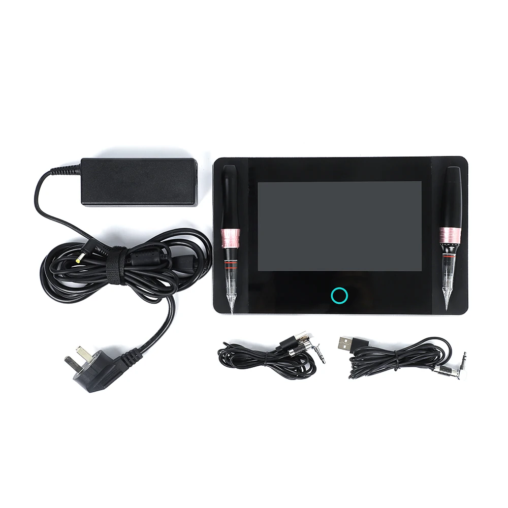 

2019 Newest Touch Screen Permanent Makeup Tattoo Machine Kit With Nano Needles To Meet Fine Hair Strokes, Black & pink